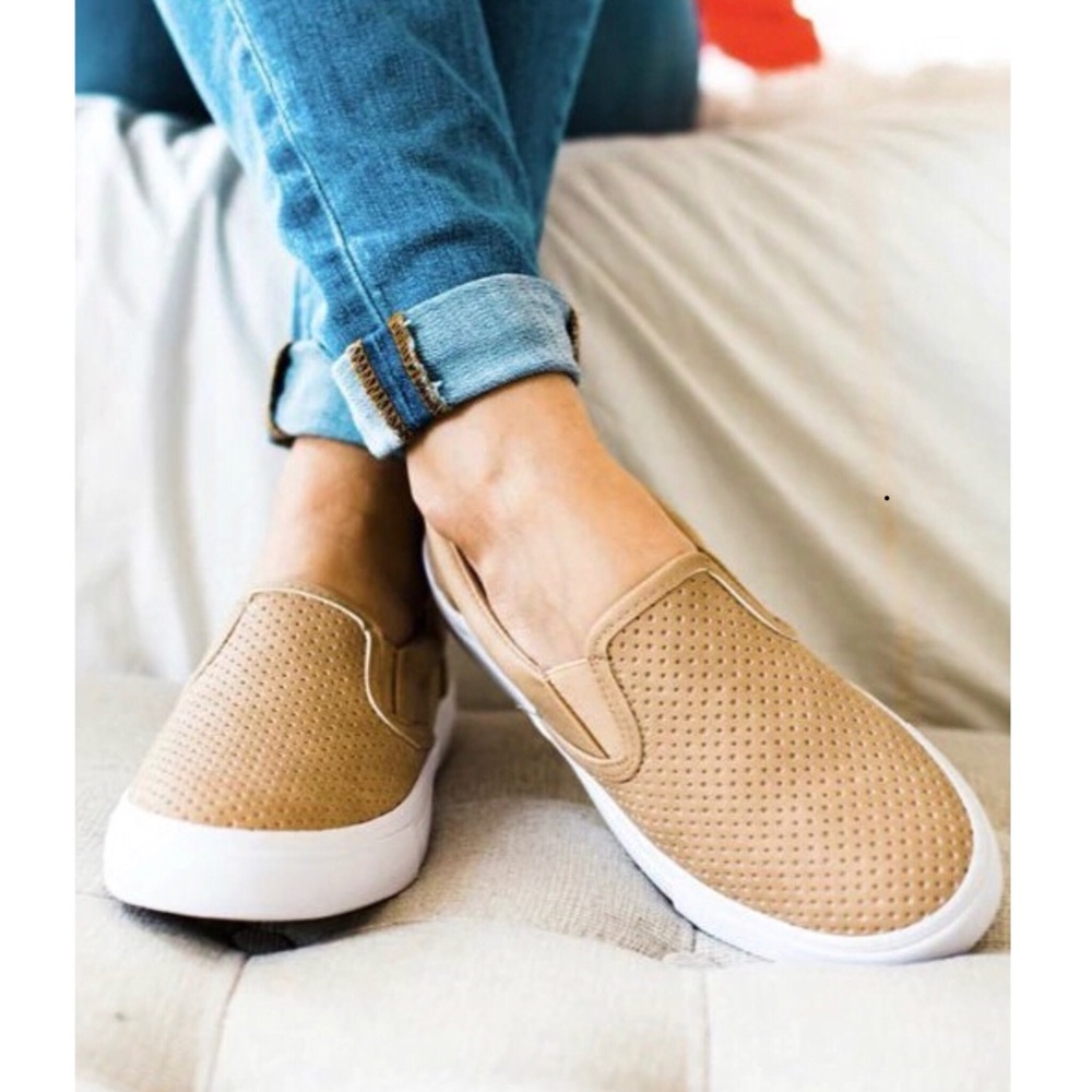 STILL INTERESTED RELISTED UNDER SHOES Perforated Slip-On Sneakers - Picture 2 of 10